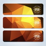 Abstract vector header banners N11