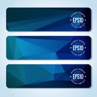Abstract vector header banners N17