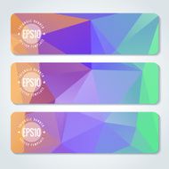 Abstract vector header banners N28