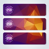 Abstract vector header banners N29