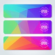 Abstract vector header banners N55