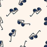 sun glasses cartoon seamless pattern background