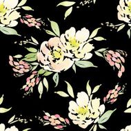 Watercolor flower pattern N75