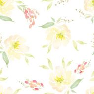 Watercolor flower pattern N76