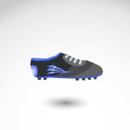 Soccer shoes flat vector icon