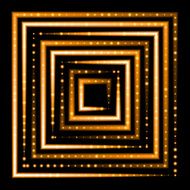 orange neon square vector background