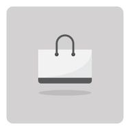 Vector of flat icon paper shopping bag