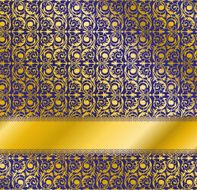 Luxury blue design Seamless wallpaper pattern