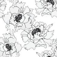 Watercolor hand drawn colorful flowers seamless pattern