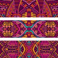 Abstract ornamental ethnic banner