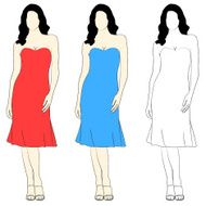 Simple elegant girl fashion