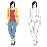 Girl fashion sketch