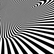 Pattern with optical illusion Black and white background