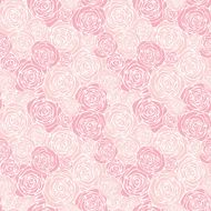 Seamless pattern with outline roses N4