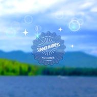 Festival summer madness realistic badge EPS10