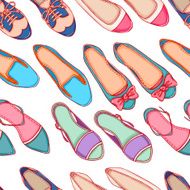 Seamless background with shoes - 3