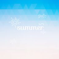 Summer background with text Vector illustration