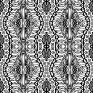 Vector Seamless Monochrome Abstract Pattern N13