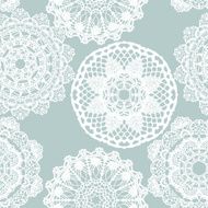 Lace white seamless mesh pattern N15