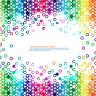 Multicolored circle vector design