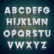 modern lighting alphabet set