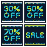 Sale banner with 30 50 70 percent discount Vector background N3