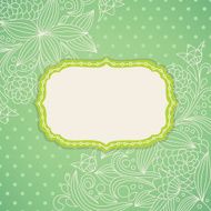 Floral greeting card with frame