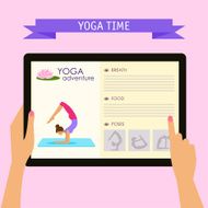 conceptual illustration on the practice of yoga theme