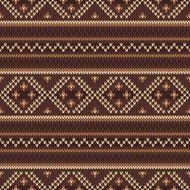 Traditional Fair Isle Pattern Seamless Knitting Ornament N3