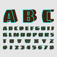 alphabetic fonts and numbers N9