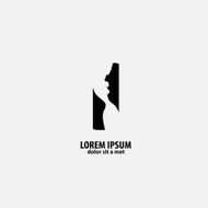 Body silhouette girl sample logo for the store cosmetics beauty