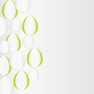 Paper Vector Background with Egg Shapes