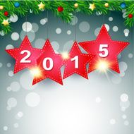 red star 2015 Happy New Year Background
