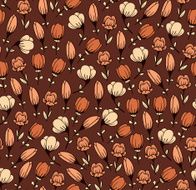 Seamless dark floral pattern Flowers texture