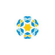 Symmetric ornament vector sign