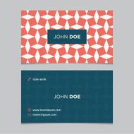 Business card template with background pattern N5