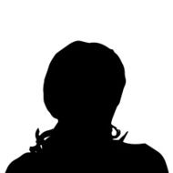 Vector silhouette of a woman N493