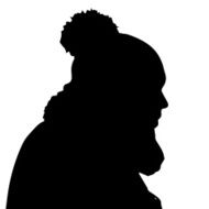 Vector silhouette of a man N86