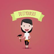 DIY Girl Illustation N2