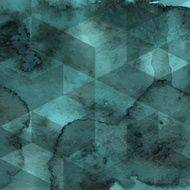Vector Geometric Pattern on Watercolor Background