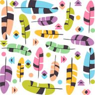 Light feathers seamless pattern