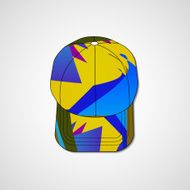 Abstract illustration on peaked cap N39