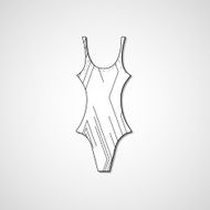 female swimsuit isolated N45