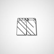Abstract illustration on shorts N46