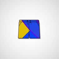 Abstract illustration on shorts N47