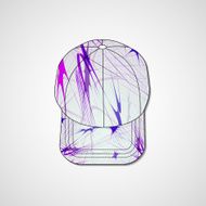 Abstract illustration on peaked cap N42