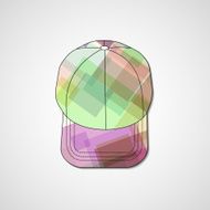 Abstract illustration on peaked cap N43