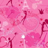 Seamless pattern in pink colors