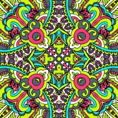 Abstract seamless kaleidoscopic vector background