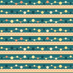 Seamless pattern with lines zigzag and circles